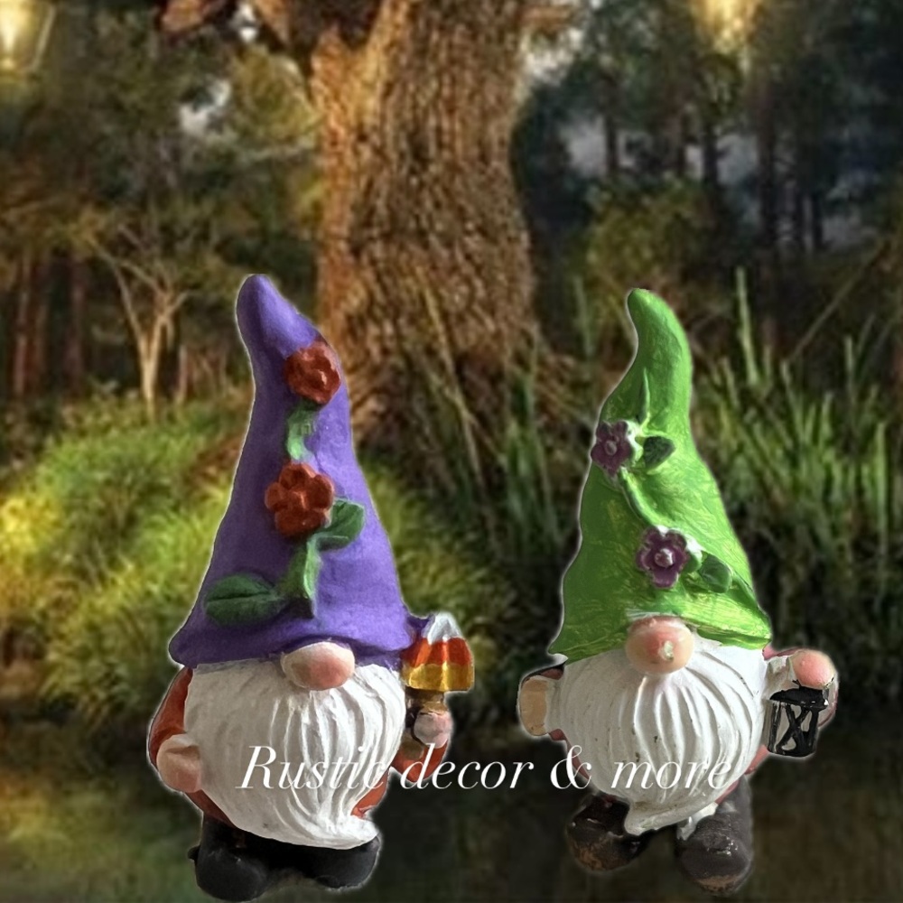 🌺 Mini Garden  Gnomes For Tier Trays